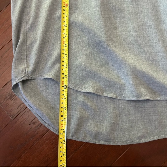 Anthropologie Cloth & Stone Gray Vneck Tonic popover Long sleeve Shirt Small - Picture 3 of 7